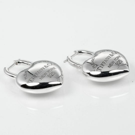 TIFFANY&Co. Pierce Silver925 Silver Return to TIFFANY&Co. Full Heart Women Used Authentic