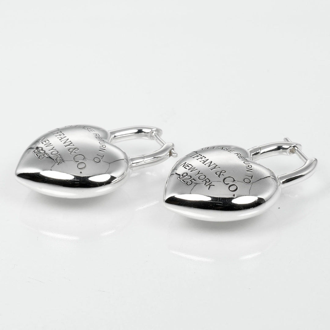 TIFFANY&Co. Pierce Silver925 Silver Return to TIFFANY&Co. Full Heart Women Used Authentic