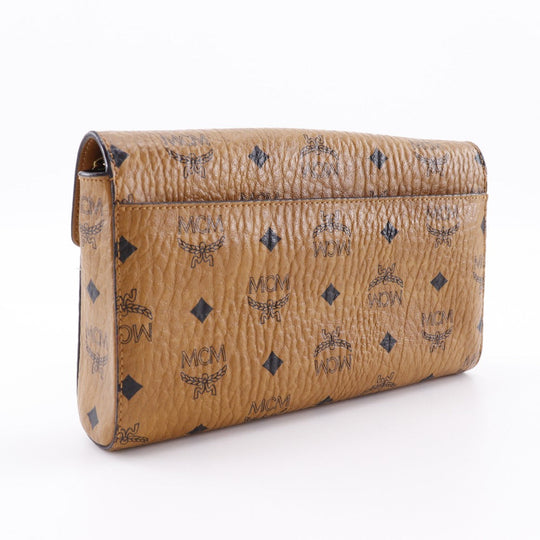 MCM Shoulder Bag MYZ 28AME05 CO001 PVC, Leather Brown 2-way clutch Vicetos Tracy Medium Women Used Authentic