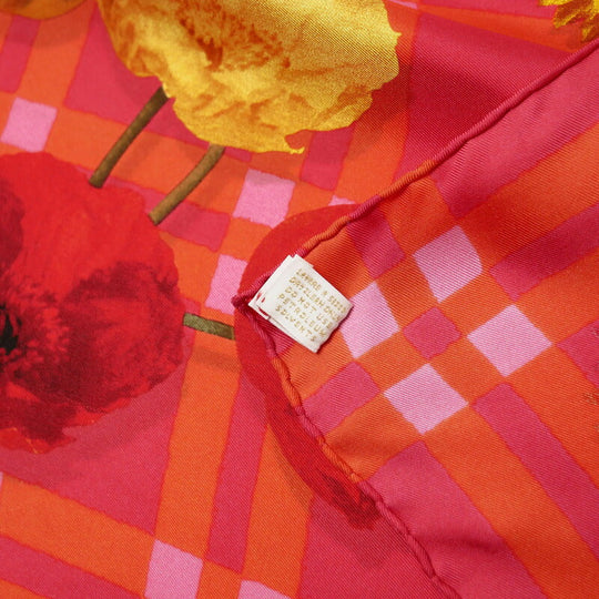 GUCCI scarf silk Pink, orange, red, yellow, etc. Women Used Authentic