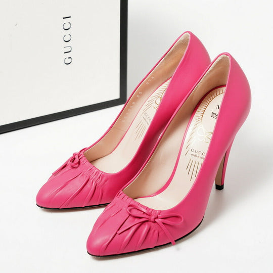 GUCCI pumps 551759 Genuine Leather pink Women 36 Used Authentic