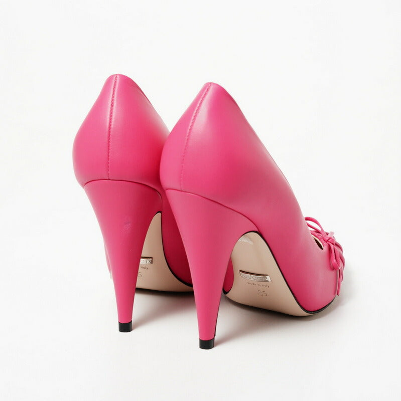 GUCCI pumps 551759 Genuine Leather pink Women 36 Used Authentic