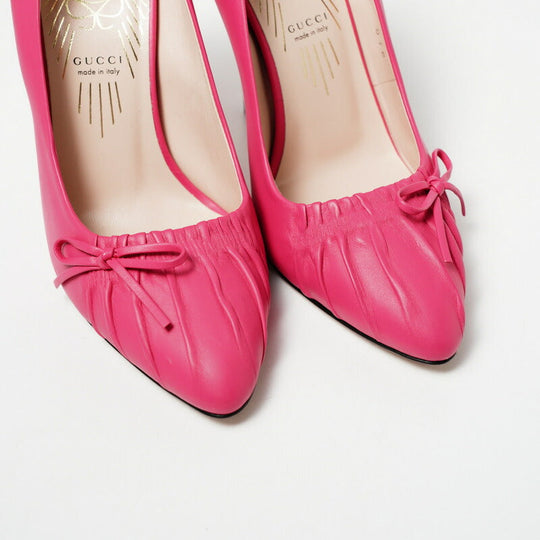 GUCCI pumps 551759 Genuine Leather pink Women 36 Used Authentic