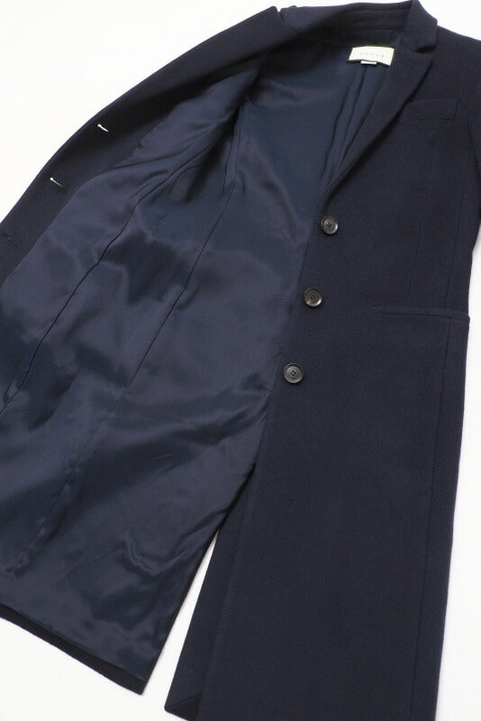 GUCCI coat 455739 wool Navy Women 36 Used Authentic