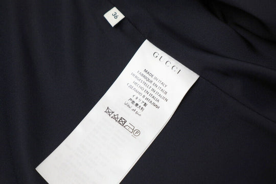 GUCCI coat 455739 wool Navy Women 36 Used Authentic