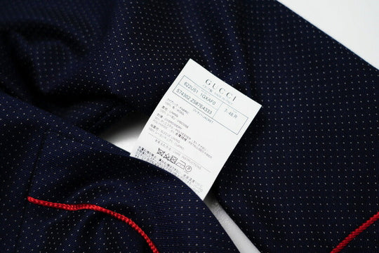 GUCCI setup 622U511GXAF0/622U5175DBY2 wool Navy / Red mens 7-48R Used Authentic