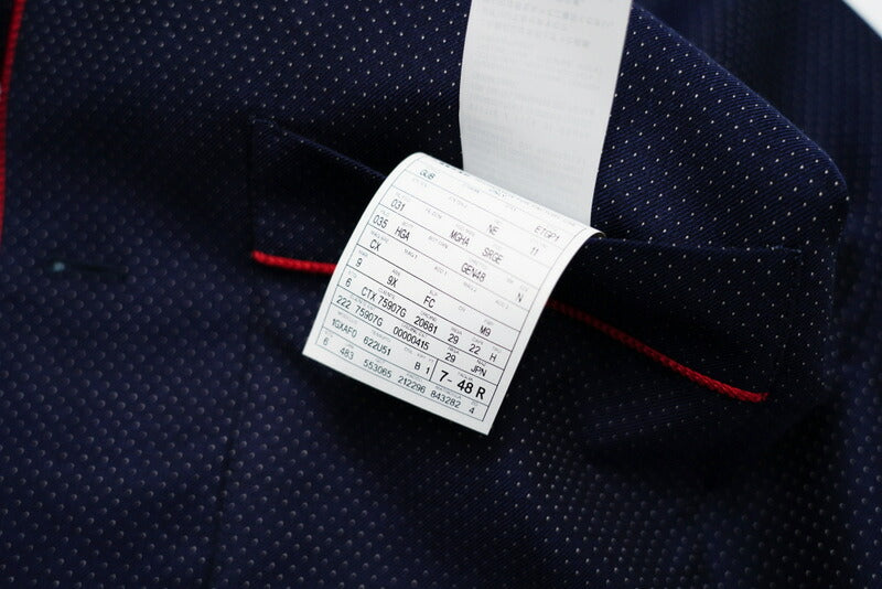 GUCCI setup 622U511GXAF0/622U5175DBY2 wool Navy / Red mens 7-48R Used Authentic