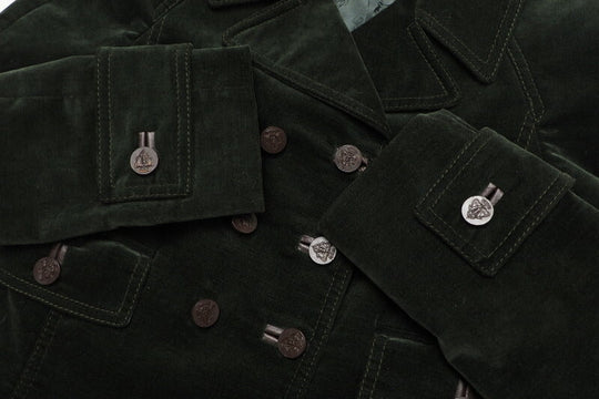 GUCCI Jacket 162034 95% cotton, 5% polyurethane / Lining: 90% cupra, 10% polyurethane green Women 36 Used Authentic