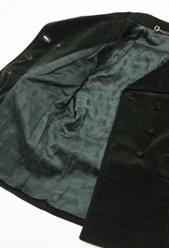 GUCCI Jacket 162034 95% cotton, 5% polyurethane / Lining: 90% cupra, 10% polyurethane green Women 36 Used Authentic