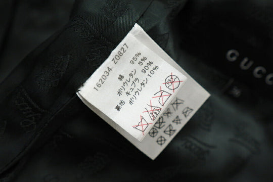 GUCCI Jacket 162034 95% cotton, 5% polyurethane / Lining: 90% cupra, 10% polyurethane green Women 36 Used Authentic