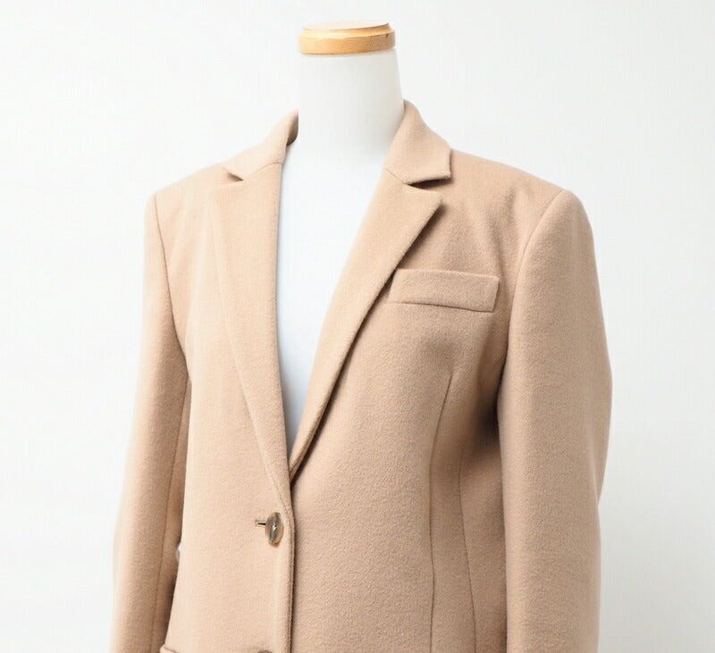 GUCCI coat 455739 ZGW07 wool light beige Women 38 Used Authentic