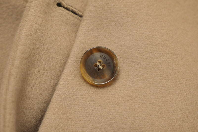 GUCCI coat 455739 ZGW07 wool light beige Women 38 Used Authentic