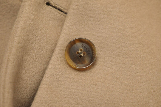 GUCCI coat 455739 ZGW07 wool light beige Women 38 Used Authentic