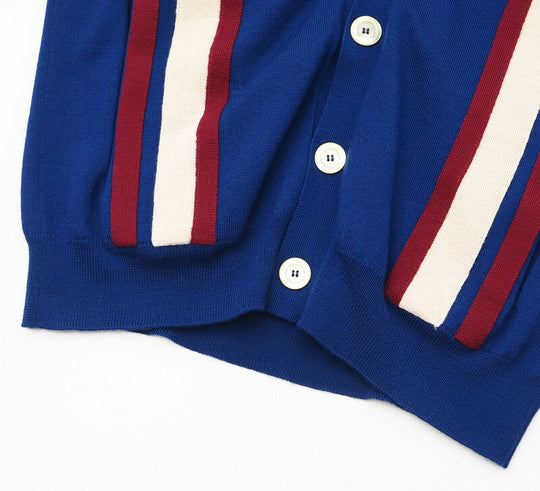 GUCCI knit 597800 knit Blue/Red/Ivory Women XS Used Authentic