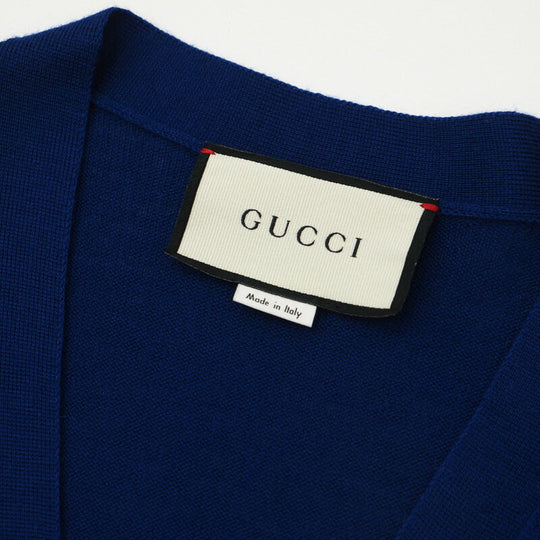 GUCCI knit 597800 knit Blue/Red/Ivory Women XS Used Authentic