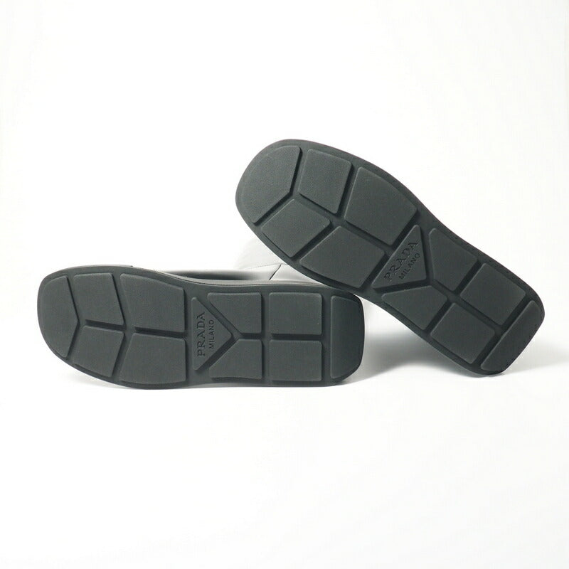 PRADA boots 2WG013 leather black mens 7 Used Authentic