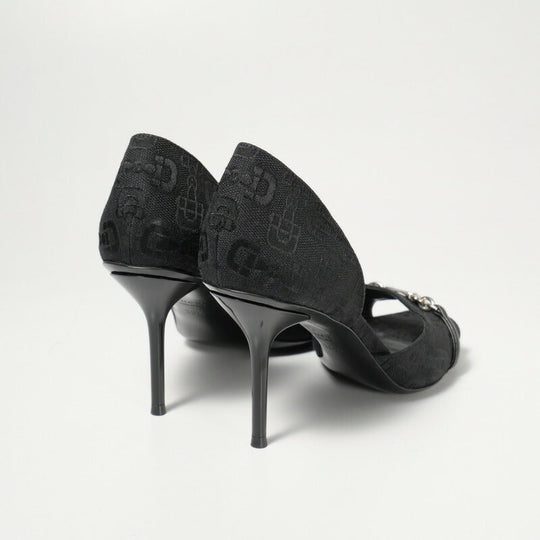 GUCCI pumps 317030 canvas black Women 36 1/2 Used Authentic