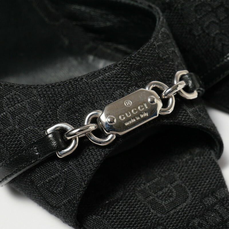 GUCCI pumps 317030 canvas black Women 36 1/2 Used Authentic