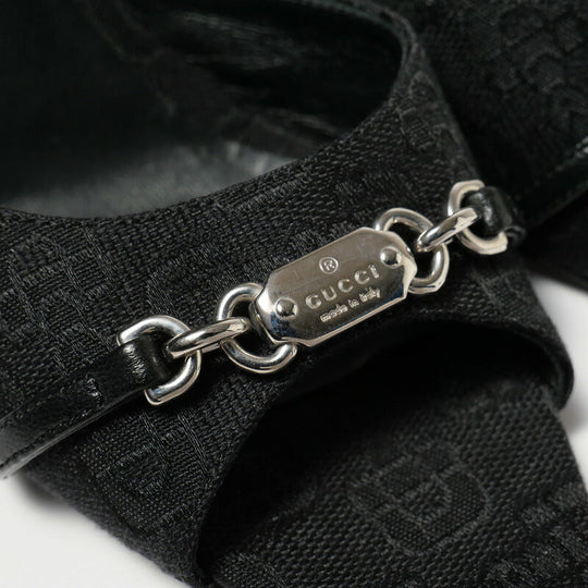 GUCCI pumps 317030 canvas black Women 36 1/2 Used Authentic