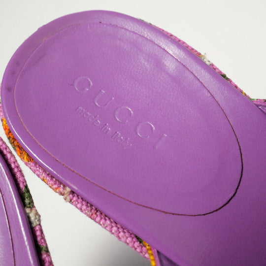 GUCCI Sandals 154911 canvas pink Women 36 Used Authentic