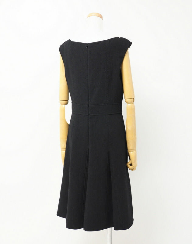 PRADA one piece P32B01 wool black Women 40S Used Authentic