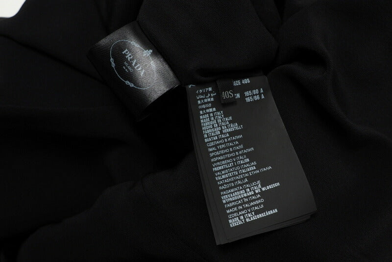 PRADA one piece P32B01 wool black Women 40S Used Authentic