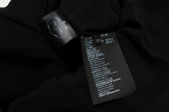 PRADA one piece P32B01 wool black Women 40S Used Authentic