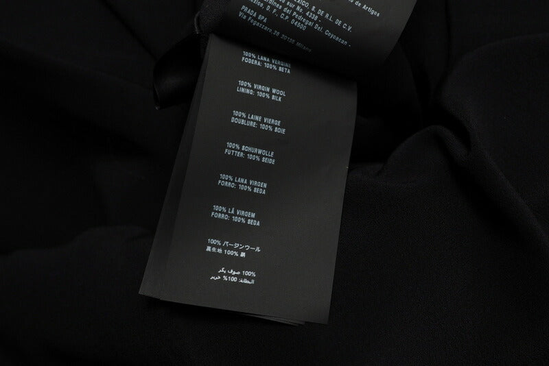 PRADA one piece P32B01 wool black Women 40S Used Authentic