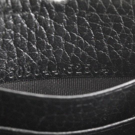 GUCCI Long Wallet Purse 509644 leather black Interlocking unisex(Unisex) Used Authentic