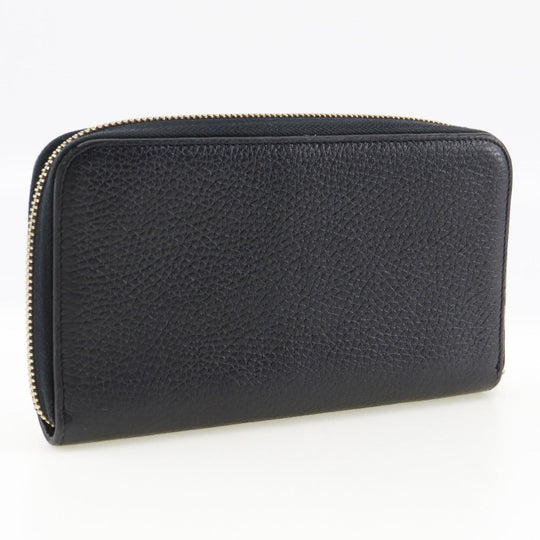 GUCCI Long Wallet Purse 509644 leather black Interlocking unisex(Unisex) Used Authentic