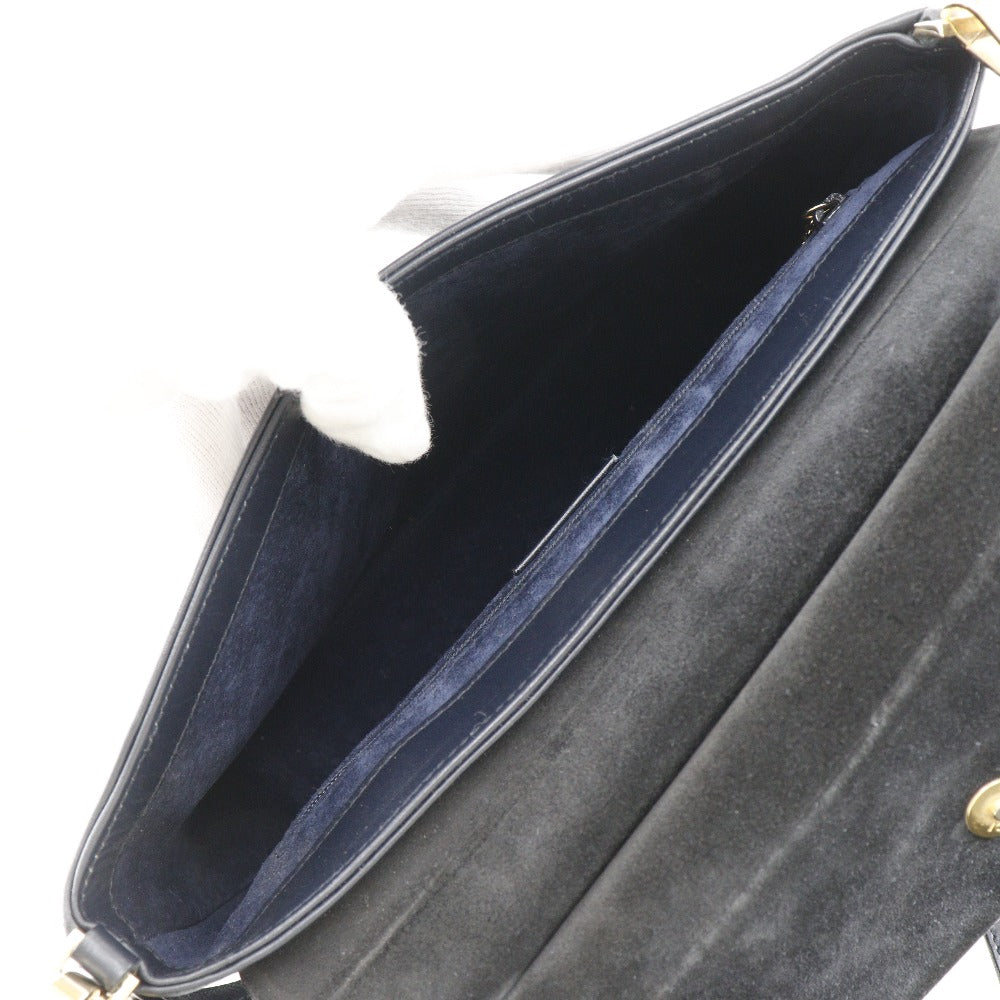 GUCCI Shoulder Bag 001.1887 Calfskin, Bamboo black Women Used Authentic