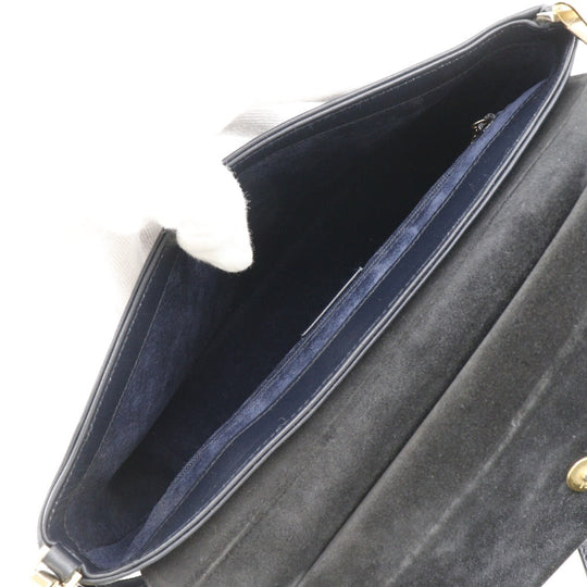 GUCCI Shoulder Bag 001.1887 Calfskin, Bamboo black Women Used Authentic