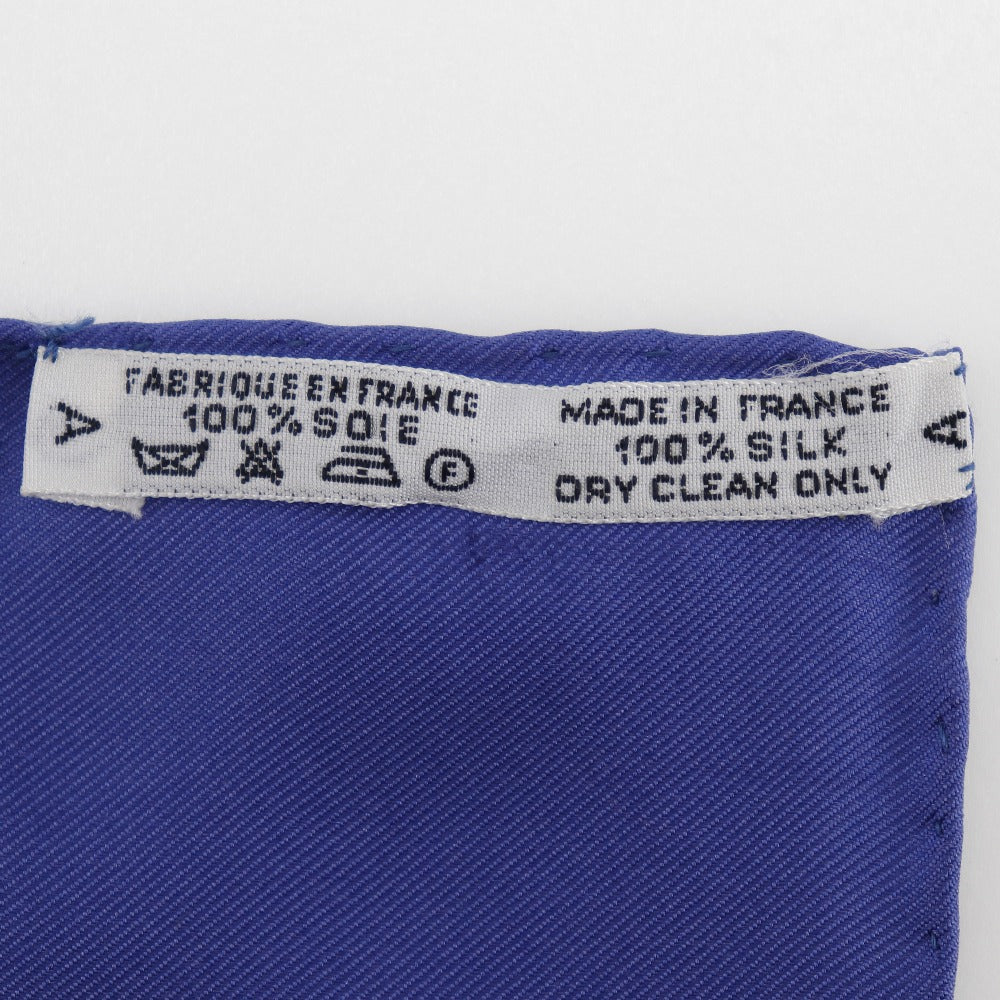 HERMES scarf silk blue Ceremony bridle BRIDES de GALA Carre90 Women Used Authentic