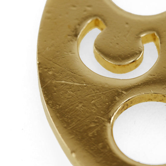 CHANEL Necklace Plated Gold gold vintage Round logo Women Used Authentic