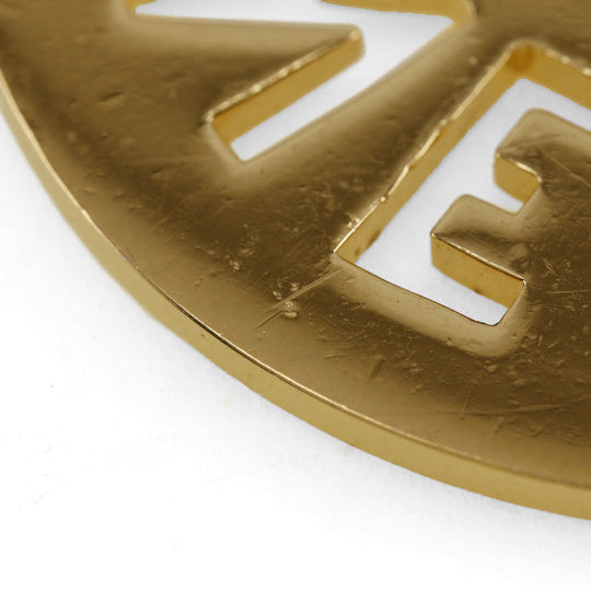 CHANEL Necklace Plated Gold gold vintage Round logo Women Used Authentic