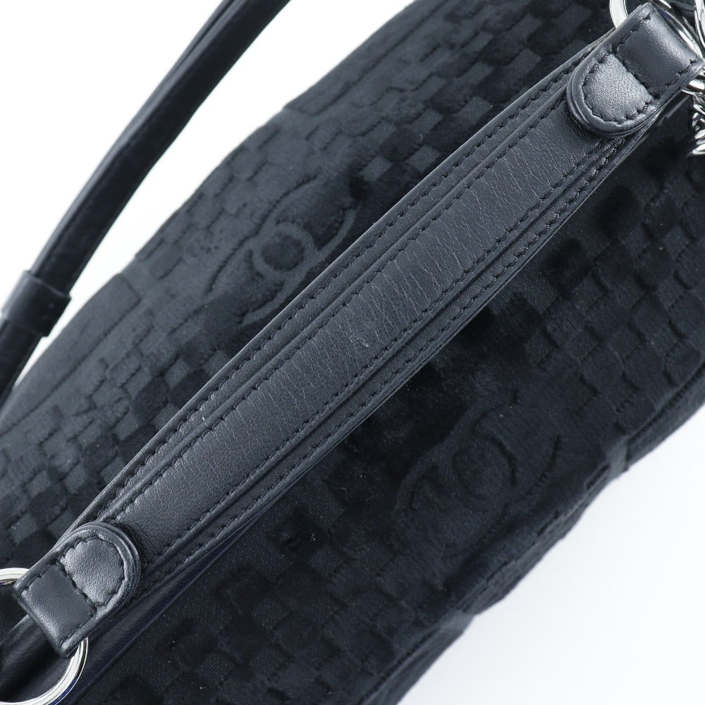 CHANEL Shoulder Bag A33096 Velor black Gamaguchi 2WAY COCO Mark ChainShoulder Women Used Authentic