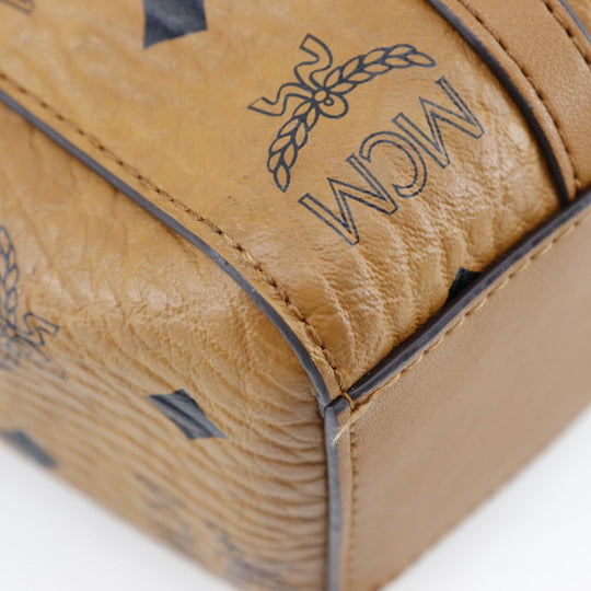 MCM Handbag leather Brown 2WAYShoulder Vicetos Women Used Authentic