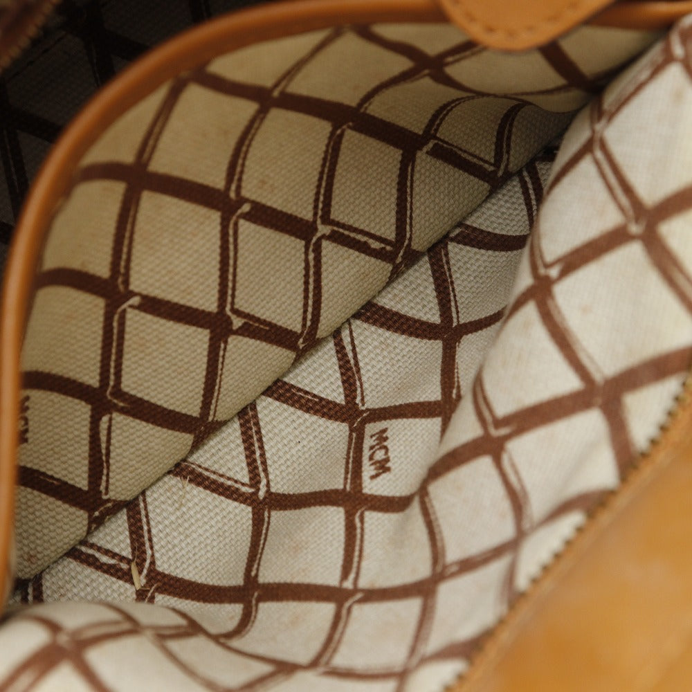 MCM Handbag leather Brown 2WAYShoulder Vicetos Women Used Authentic