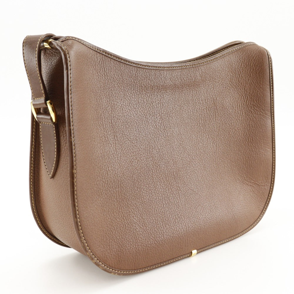 GUCCI Shoulder Bag 001.084.1036 Calfskin Brown Old Gucci Interlocking G Women Used Authentic