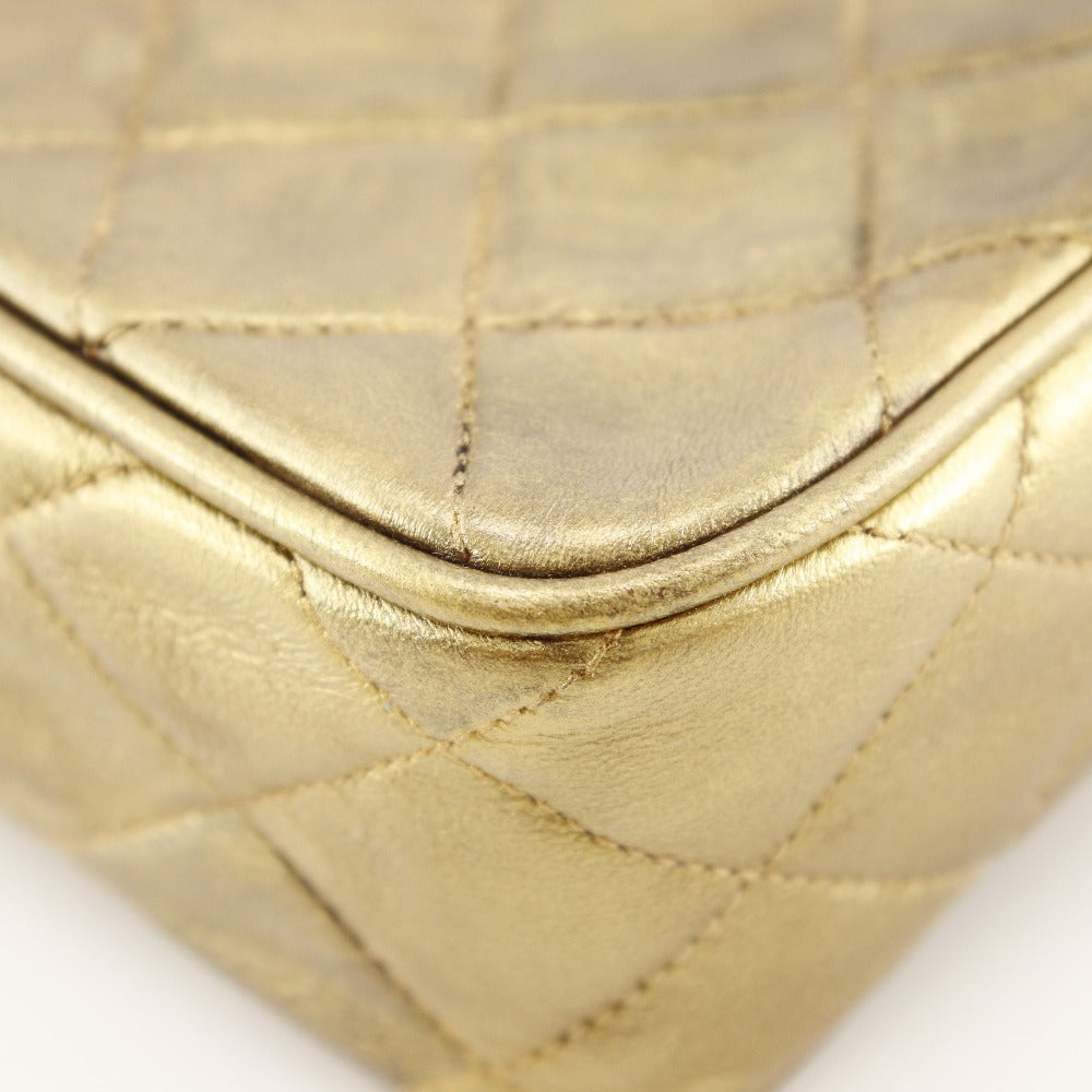 CHANEL Shoulder Bag A03727 lambskin gold Matrasse Fringe ChainShoulder Women Used Authentic