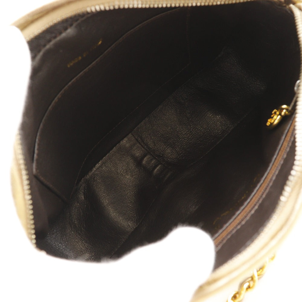 CHANEL Shoulder Bag A03727 lambskin gold Matrasse Fringe ChainShoulder Women Used Authentic