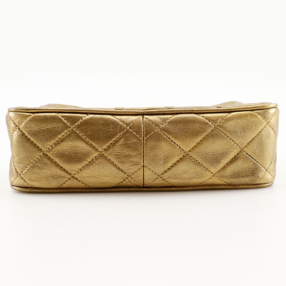 CHANEL Shoulder Bag A03727 lambskin gold Matrasse Fringe ChainShoulder Women Used Authentic