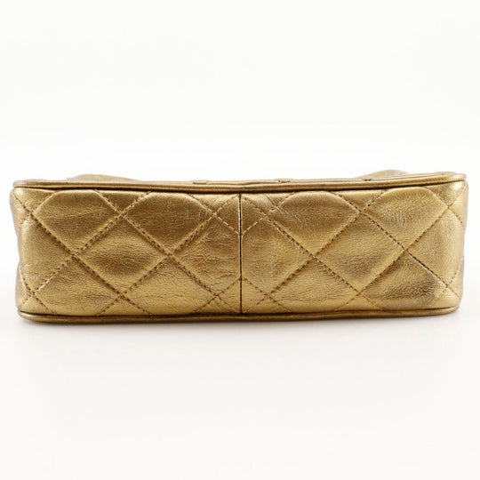 CHANEL Shoulder Bag A03727 lambskin gold Matrasse Fringe ChainShoulder Women Used Authentic