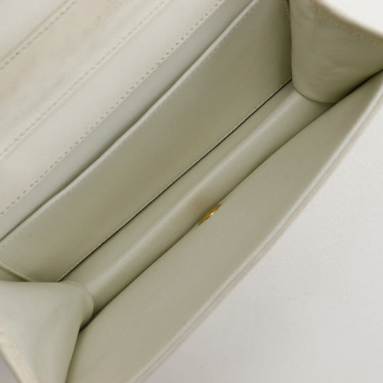 CHANEL Shoulder Bag lambskin White Matrasse ChainShoulder Women Used Authentic