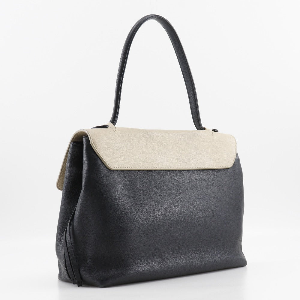 LOUIS VUITTON Tote Bag M50191 Calfskin Black / beige Rock Me MM Women Used Authentic