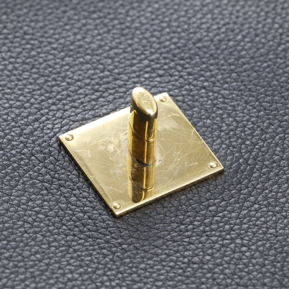 LOUIS VUITTON Tote Bag M50191 Calfskin Black / beige Rock Me MM Women Used Authentic