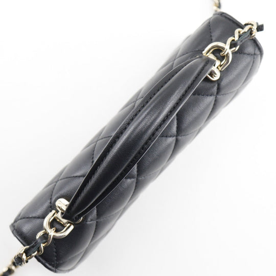 CHANEL Shoulder Bag AP3226 lambskin black Matrasse Smartphone Shoulder 2WAY Mini Chain Shoulder Women Used Authentic