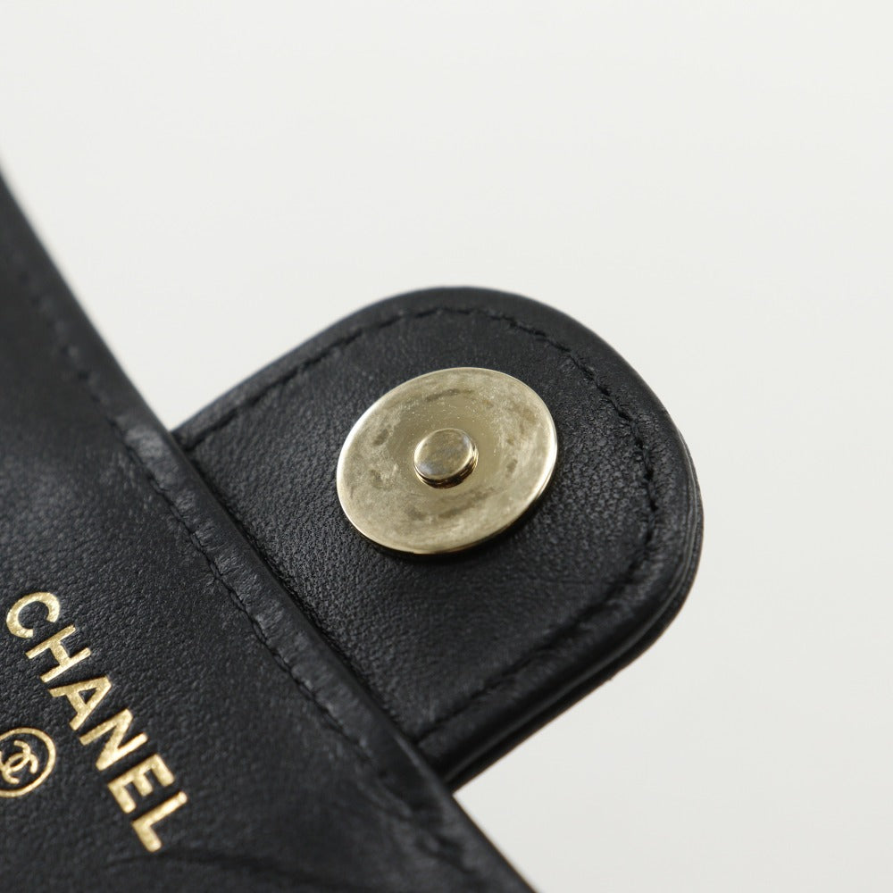 CHANEL Shoulder Bag AP3226 lambskin black Matrasse Smartphone Shoulder 2WAY Mini Chain Shoulder Women Used Authentic