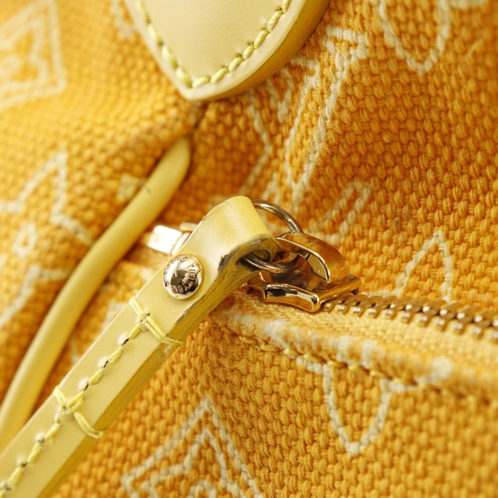 LOUIS VUITTON Tote Bag M95989 canvas yellow Monogram beach line Hippo Ipanema GM Women Used Authentic