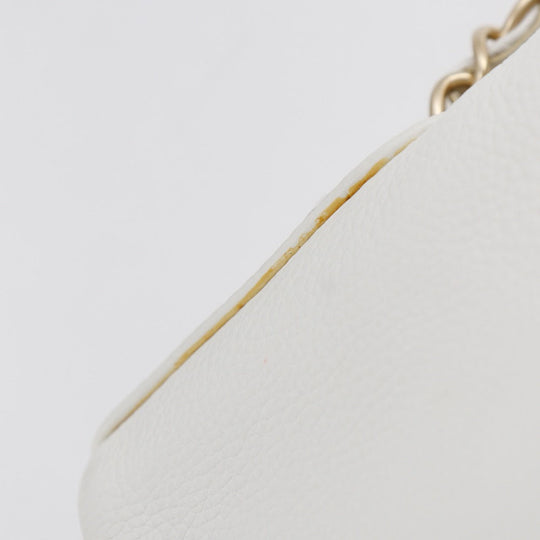 CHANEL Shoulder Bag A46041 lambskin white Double chain COCO Mark ChainShoulder Women Used Authentic